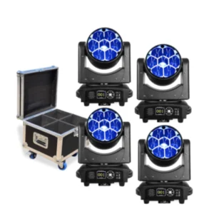 kit (4) cabeza movil 7x40w c/case, Big dipper bd-lm0740k