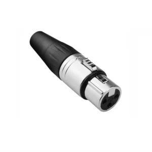 Conector xlr hembra plateado, Roxtone rx3fp-nt