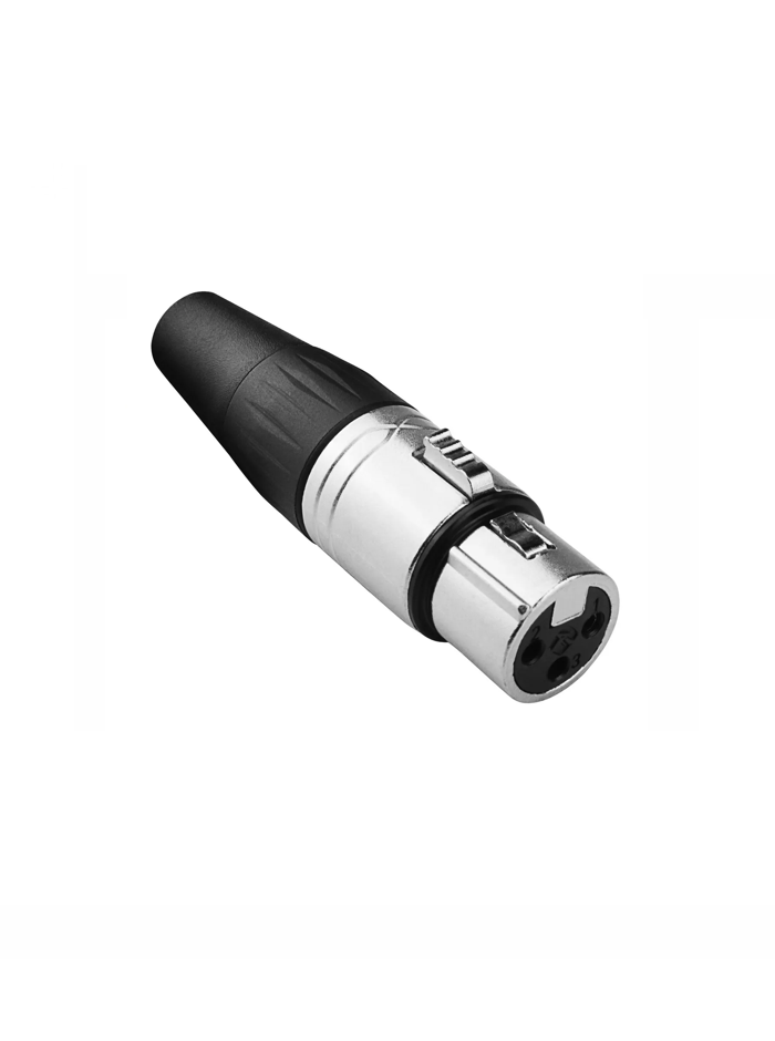 Conector xlr hembra plateado, Roxtone rx3fp-nt