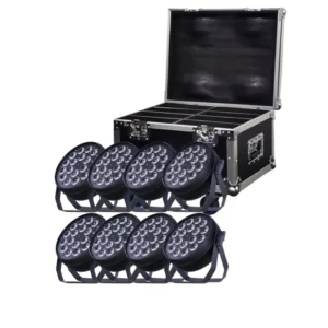 Kit (8) par led slim 18x8w rgbw, Big topper bt-p1808ck