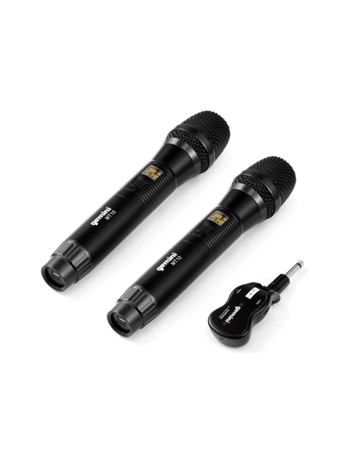 Micrófono doble inalambrico de mano, gemini gmu-m200